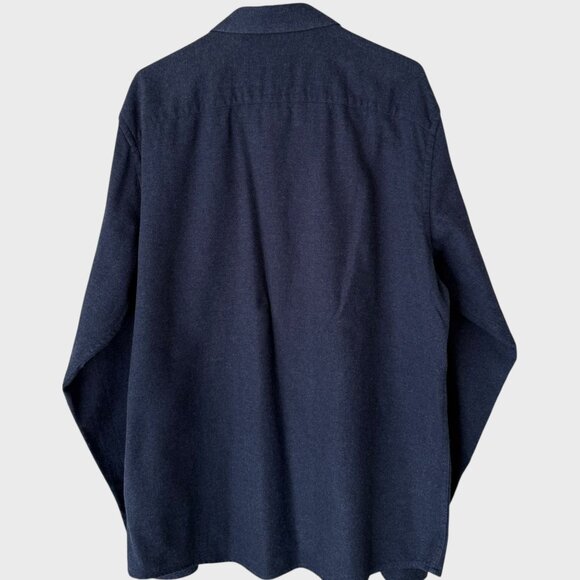 UNTUCKit Fuligni Brushed Cotton Flannel Shirt Blue Men's XLT Casual Button-Up - Picture 4 of 13